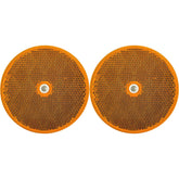 Class A 3-3/16" Round Reflector with Center Mounting Hole Trailers, Trucks, Automobiles, Mail Boxes, Boats, SUV's, RV's, Industrial Applications